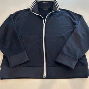 Vince Men’s track jacket navy and white medium